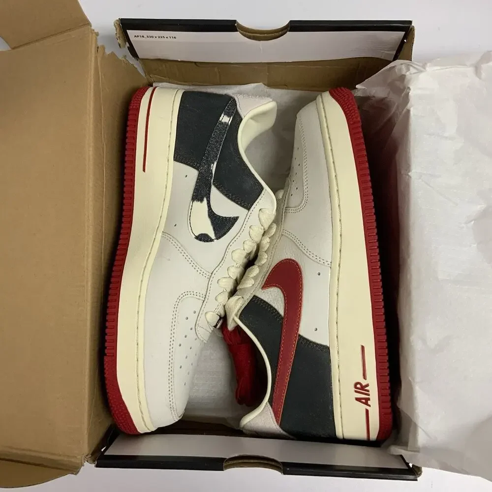 Nike Air Force 1 '07 Premium Chicago Pack FQ8743 121 Size 9.5 M Black Red Bulls